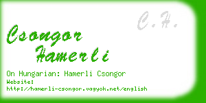 csongor hamerli business card